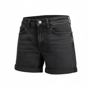 Everlane OG Boyfriend Cut Off Denim Shorts Black High Rise 26 EUC